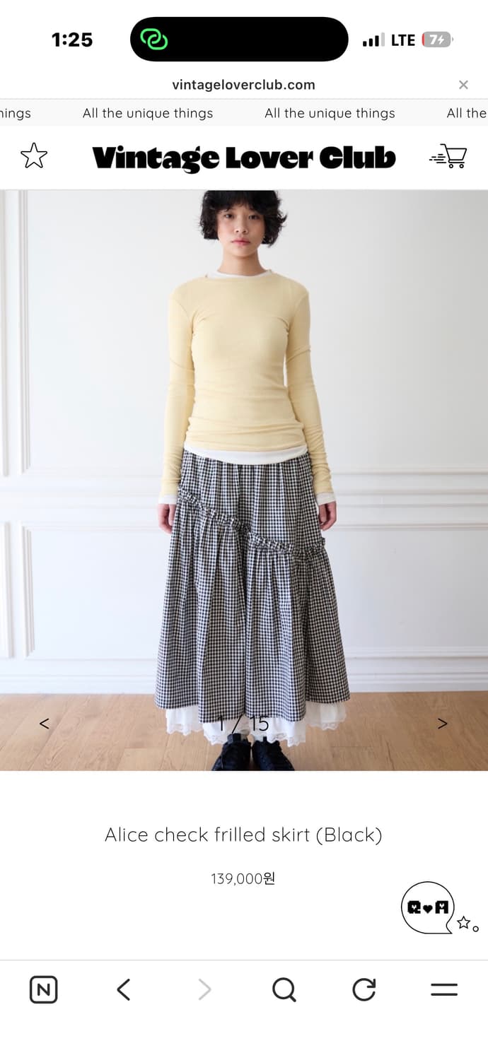 졸리레이드 체크프릴스커트 상품이미지1