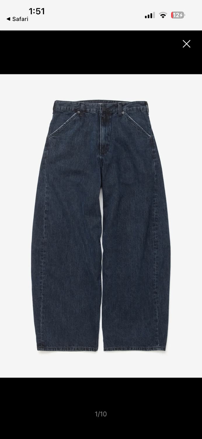 해칭룸 와이드 커브진 인디고 팝니다 상품이미지1