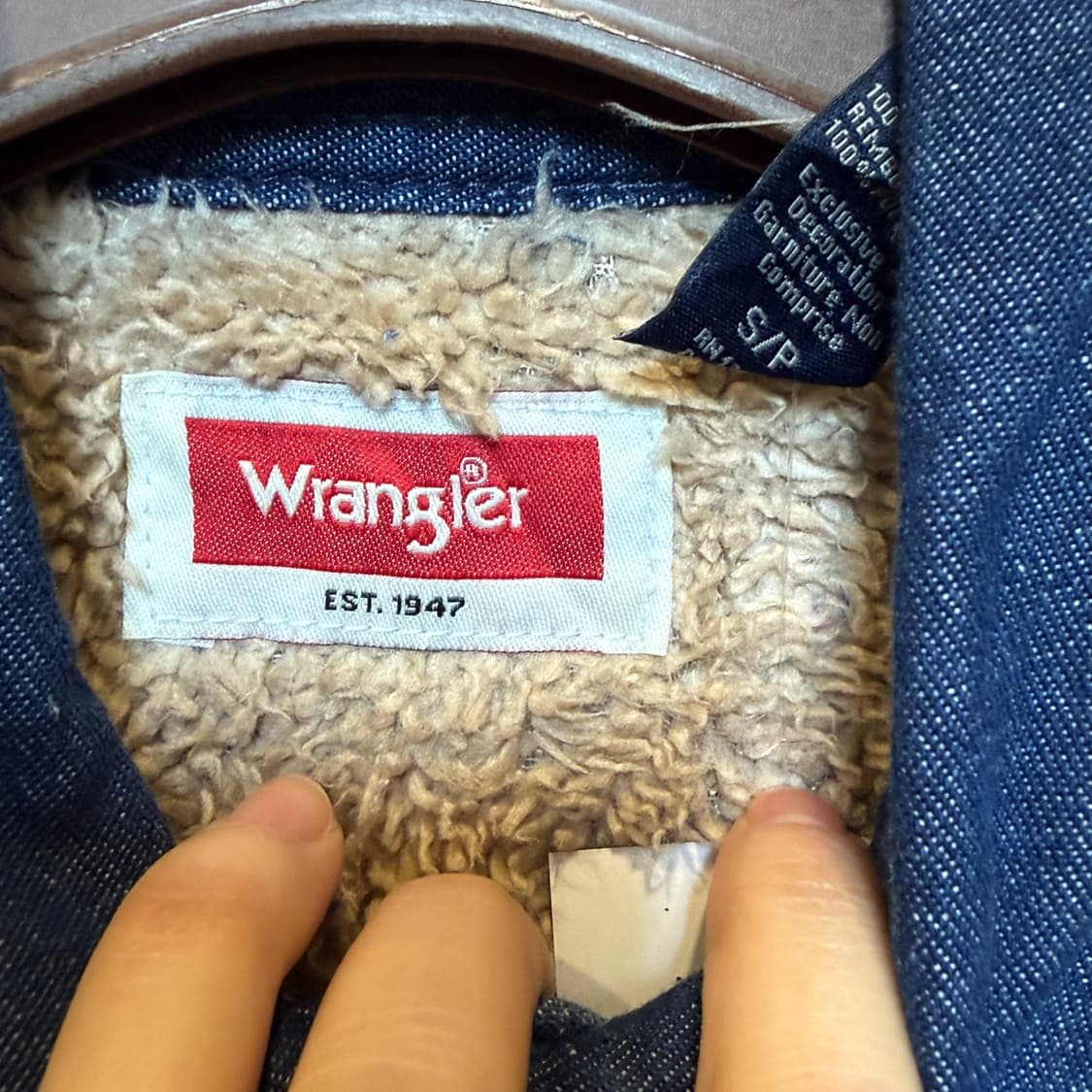 WRANGLER 랭글러 쉐르파 라이닝 데님 워크셔츠 투포켓 디테일 진청 상품이미지5