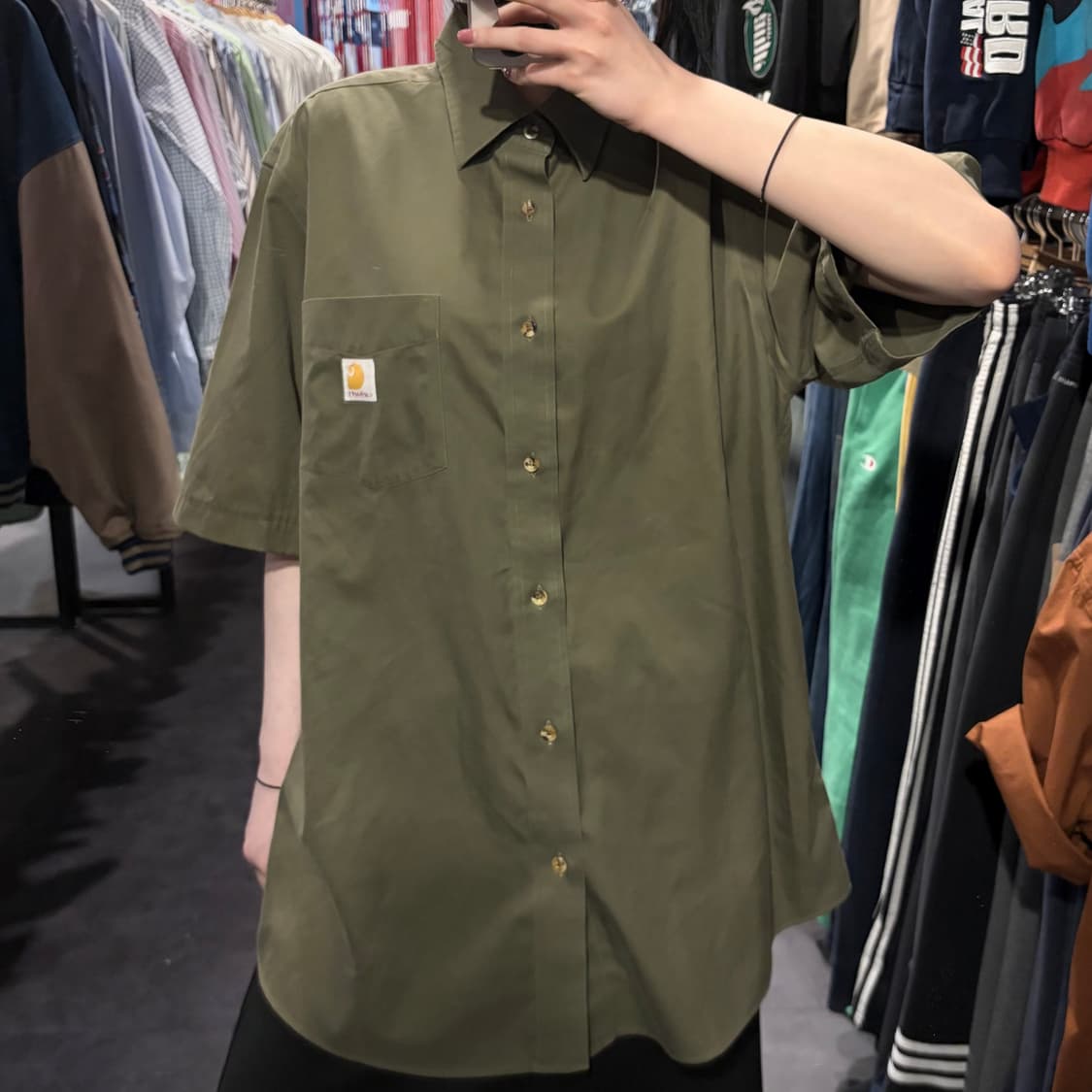 [IM] Carhartt 칼하트 반팔 셔츠 카키 상품이미지2
