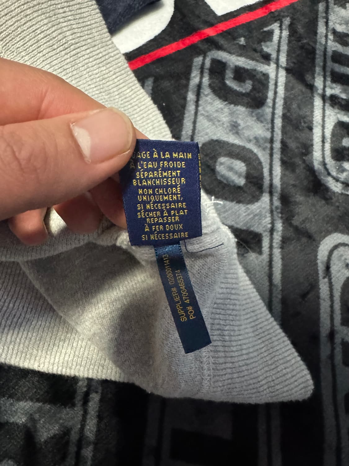 폴로 랄프 로렌 래글런 니트 그레이 네이비 상품이미지6