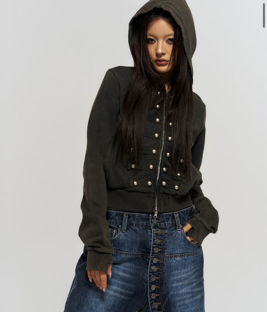 스키즘인듀싱 나폴레옹 후드집업 HUSSAR ZIP HOODIE BLACK 상품이미지2