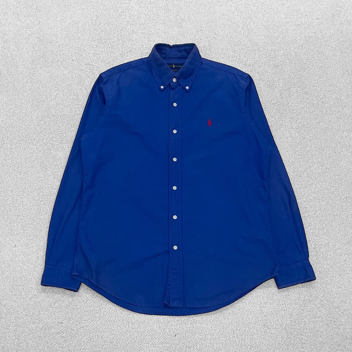 폴로 랄프로렌 포니 로고 솔리드 셔츠 블루 상품이미지1