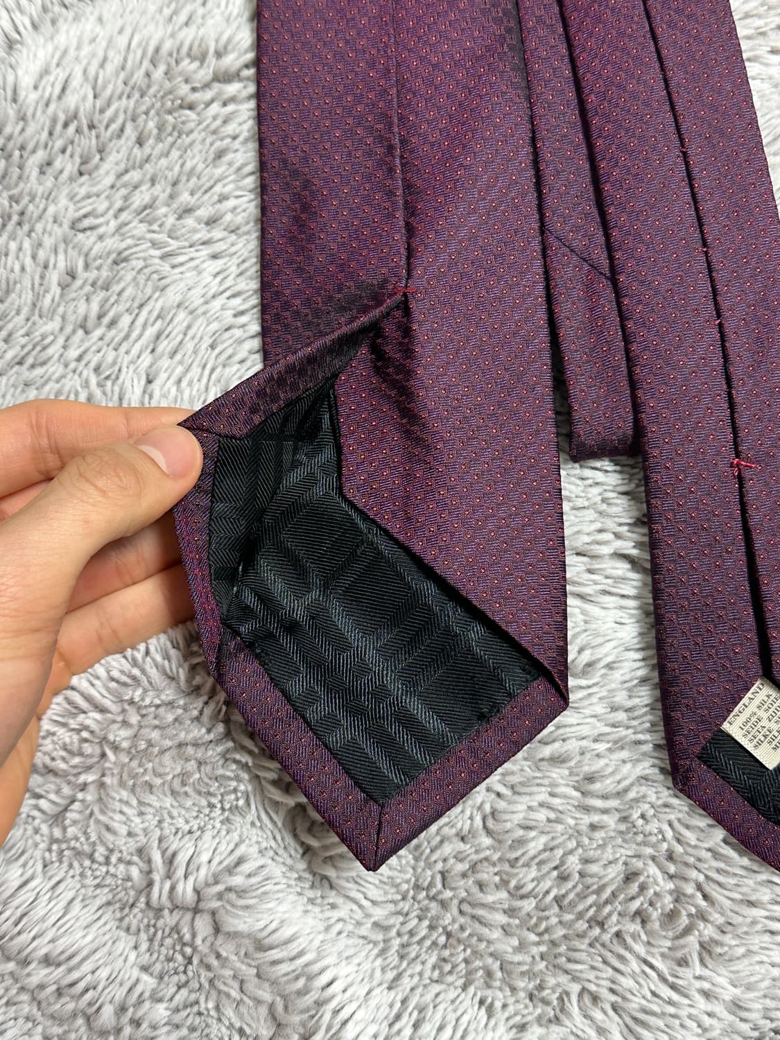 버버리 와인퍼플 넥타이 상품이미지3