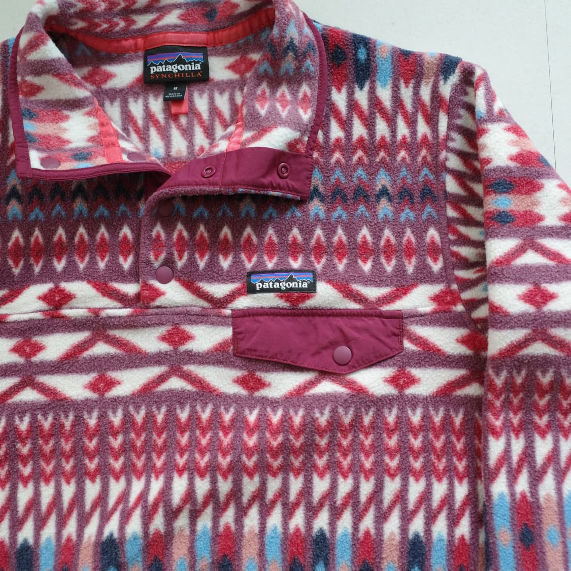 파타고니아 신칠라 스냅T 네이티브 아즈텍 플리스 M 상품이미지2