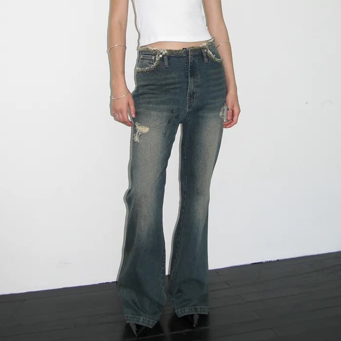 밀로우먼 컷오프 웨스턴 진 상품이미지1