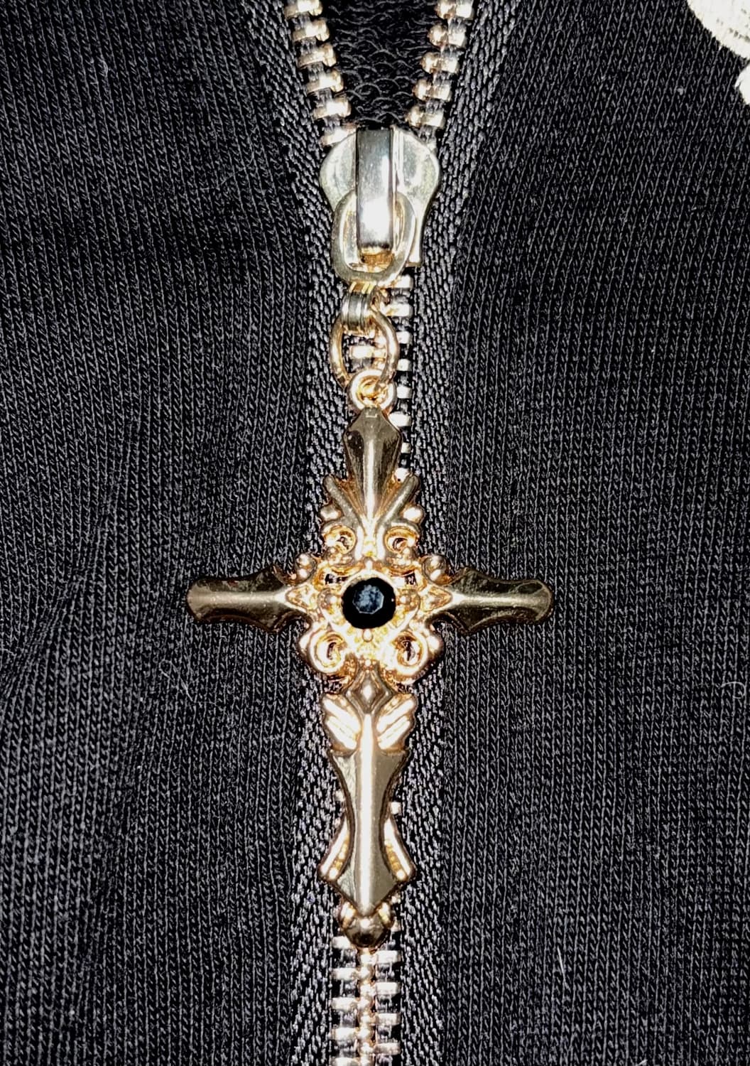 오네갸루 펑크 2000s 빈티지 자수 디테일 퍼 후드집업 세실맥비 상품이미지6