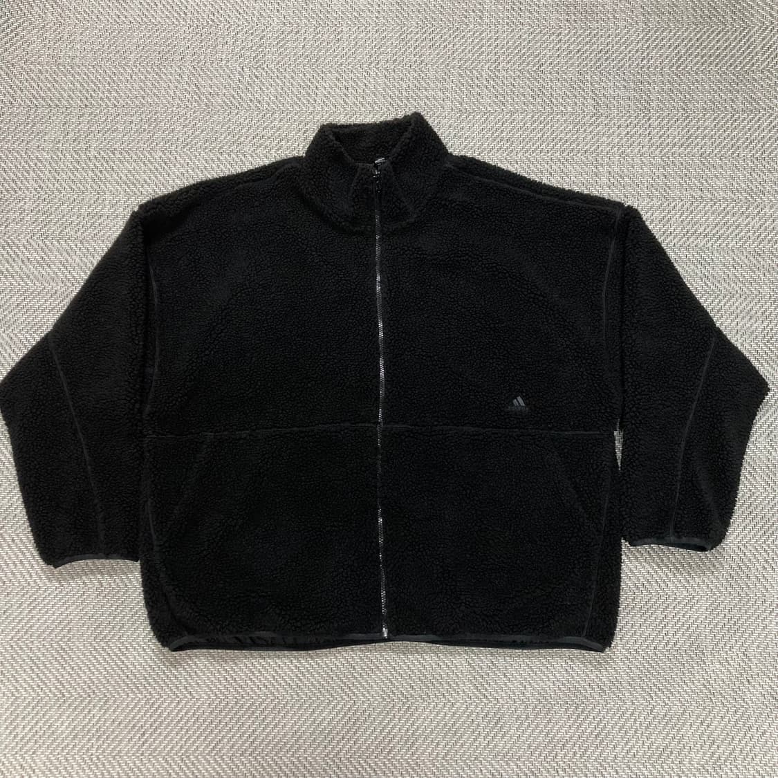 (2XL)아디다스 루즈핏 뽀글이 후리스 집업 상품이미지1