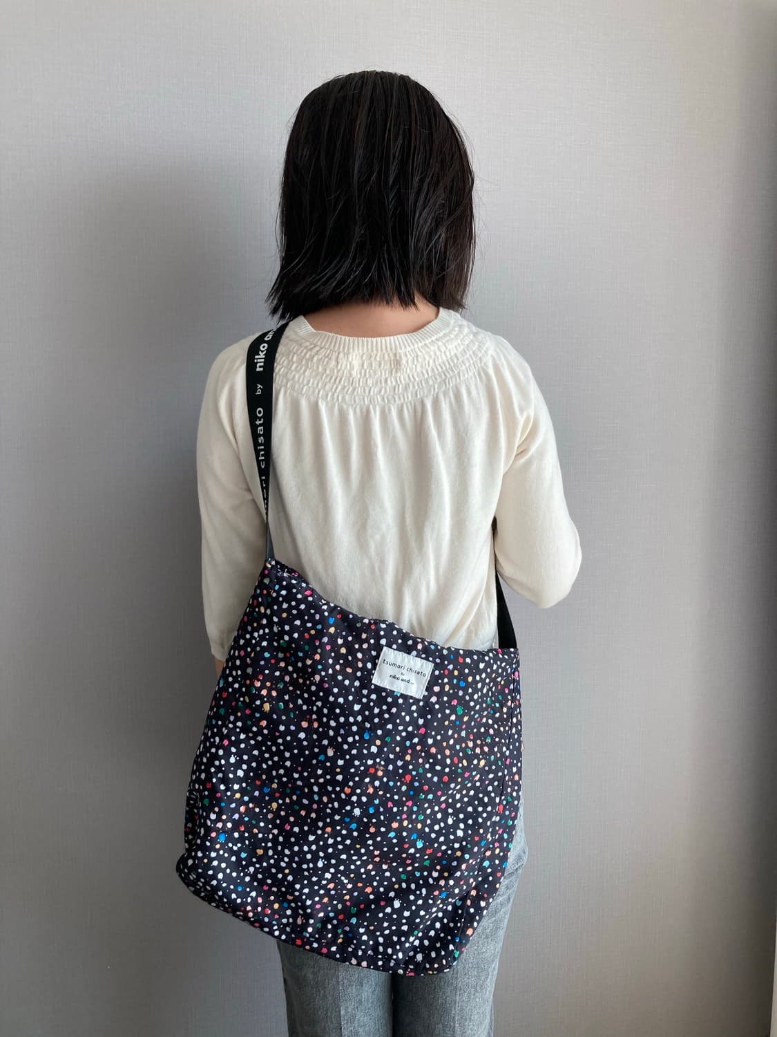 츠모리치사토 도트 멀티컬러 투웨이 토트백 상품이미지7