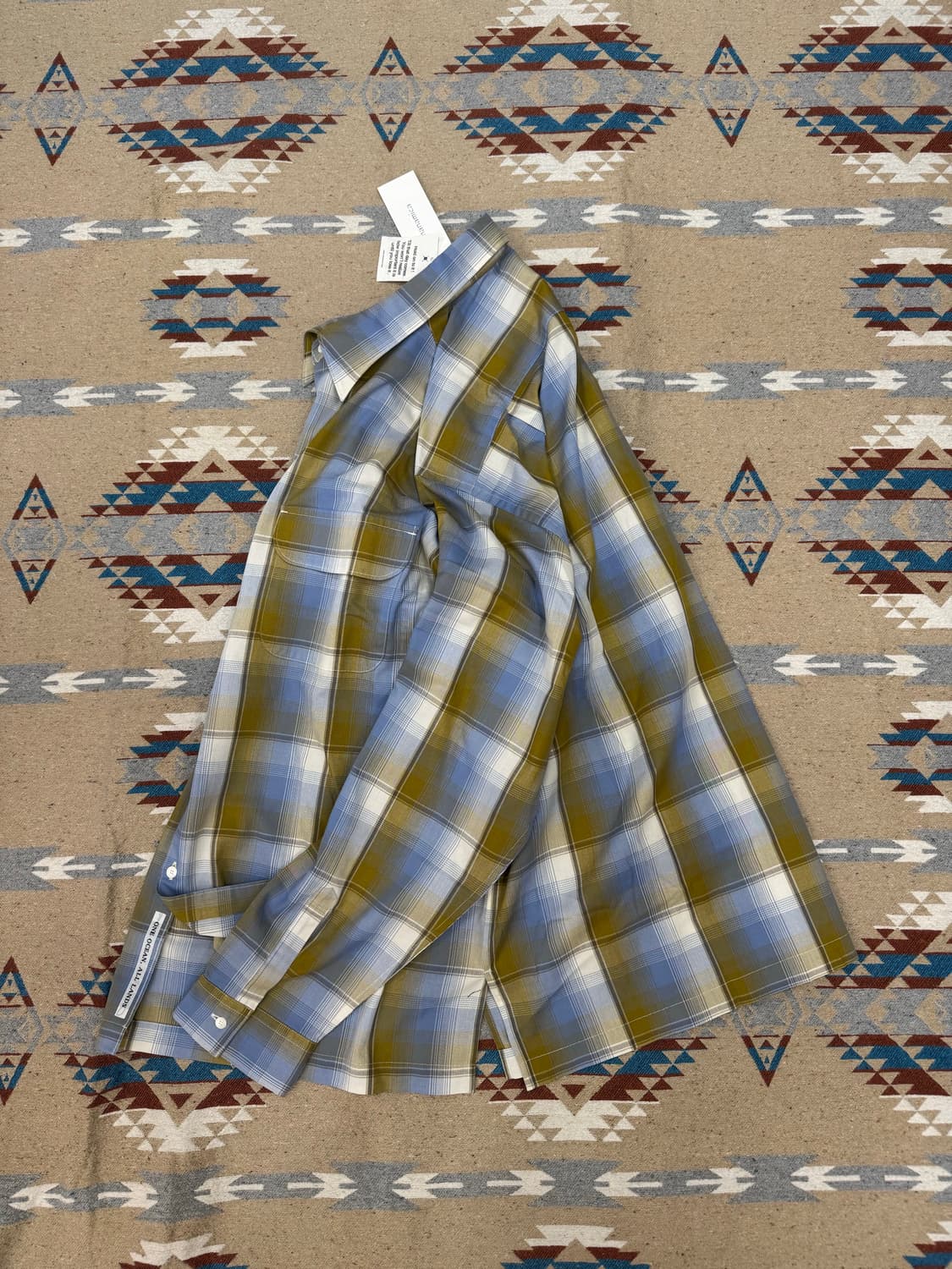 [L] 나나미카 레귤러 카라 PK 셔츠 옐로우x삭스 상품이미지6