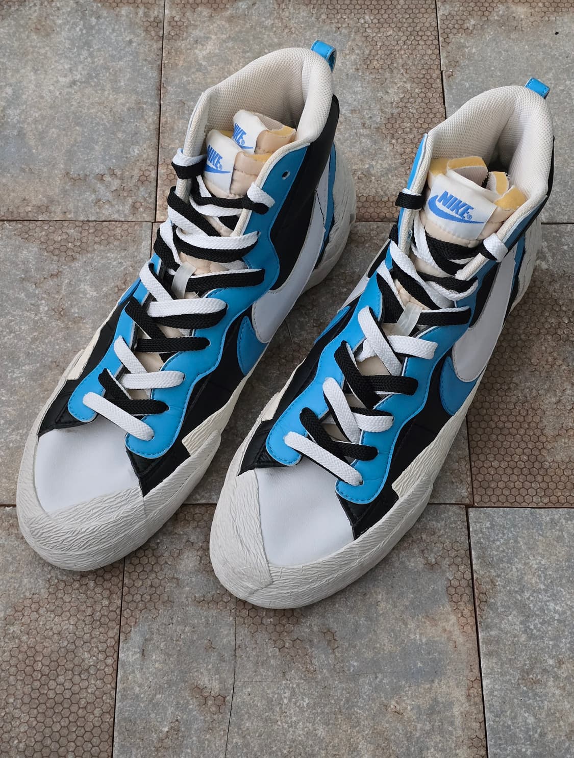 (285)나이키 사카이 블레이저 미드 화이트 블루 상품이미지1