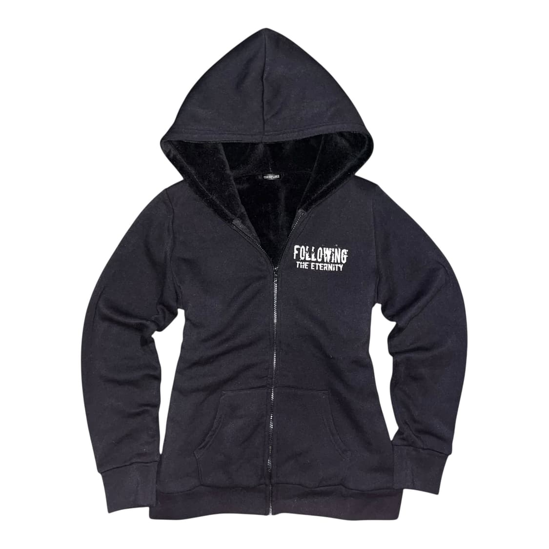 CORNFLAKE 콘플레이크 십자프린팅 기모 후드집업 펑크갸루y2k 상품이미지3