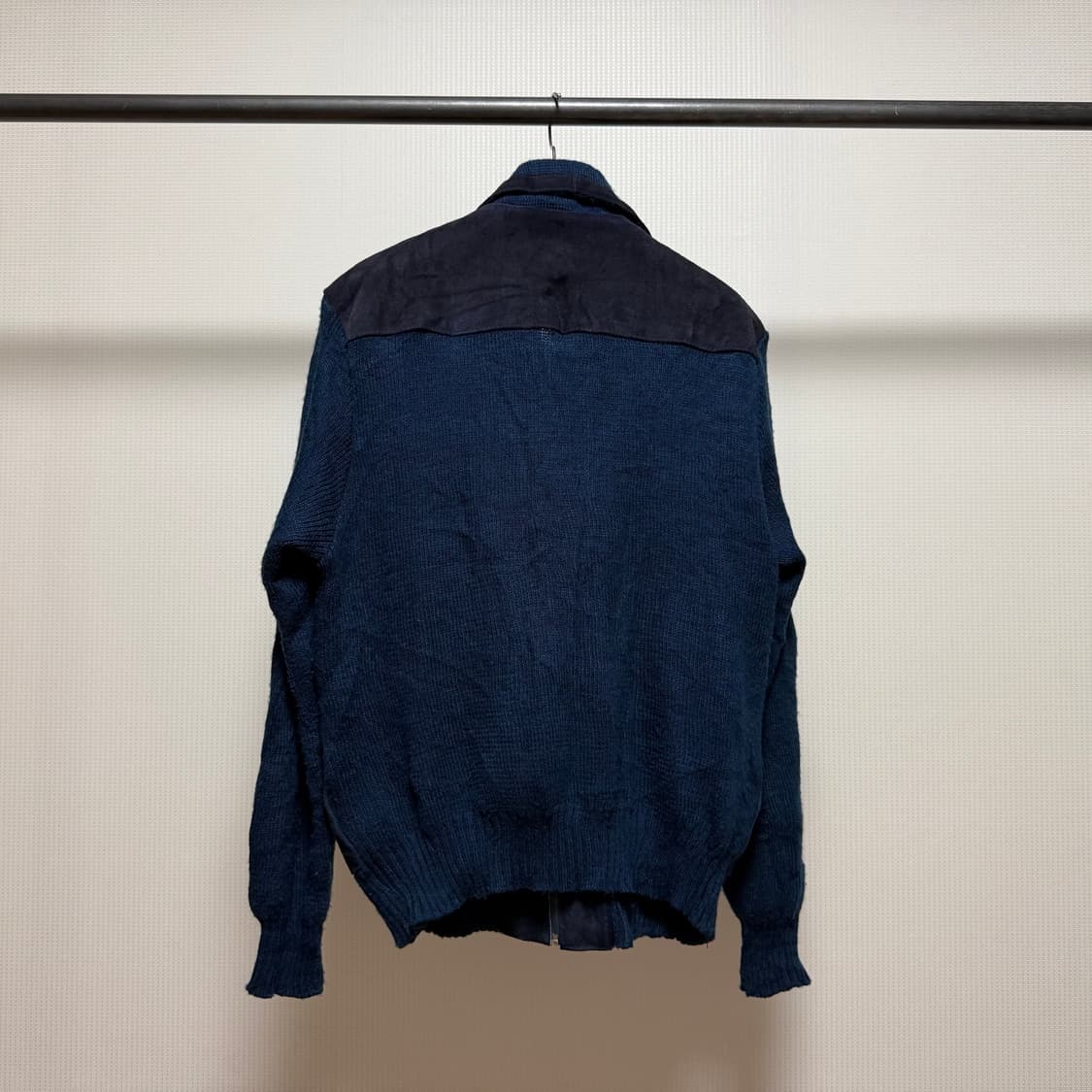 Cowhide & Knit Mixed Jacket 상품이미지2