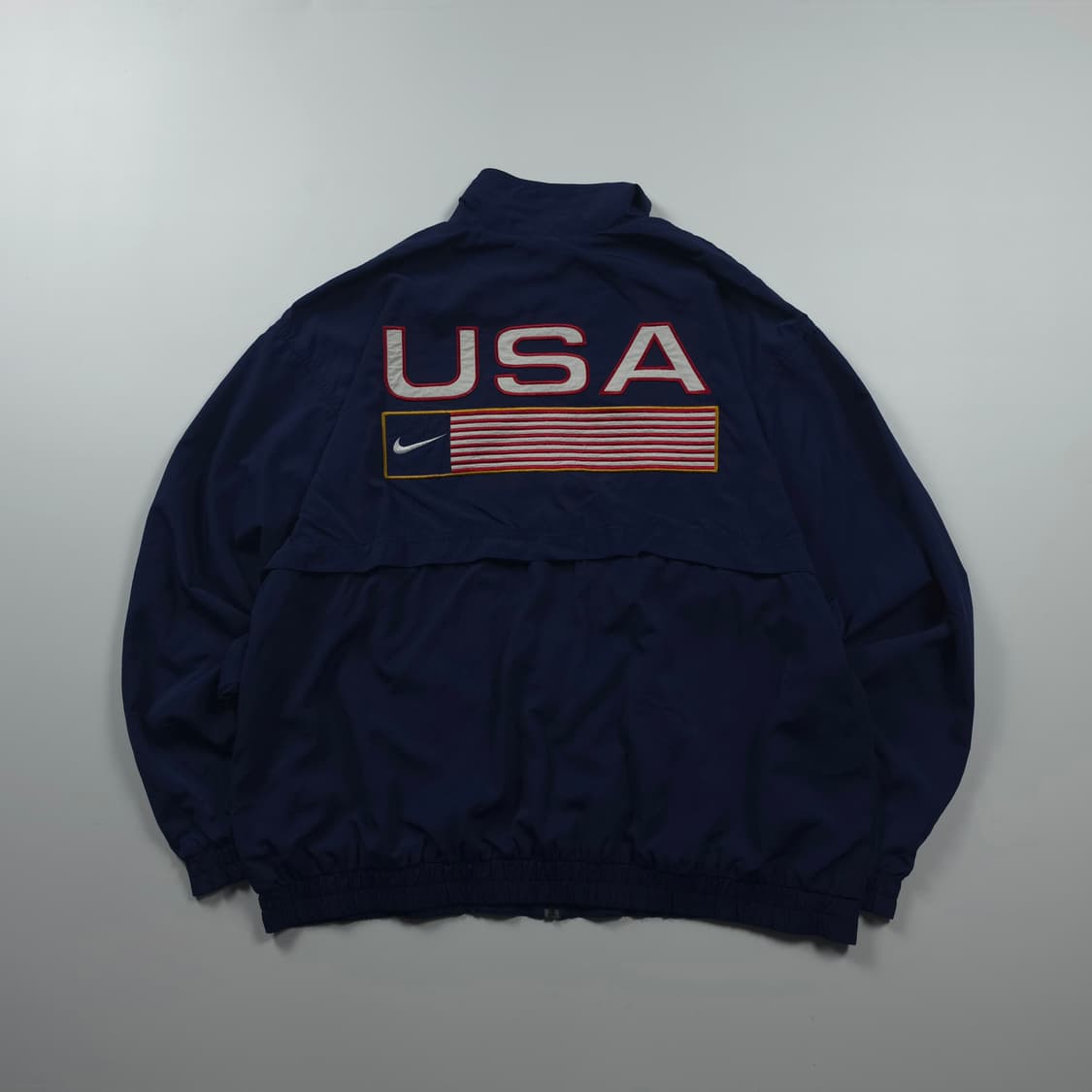90s 나이키 USA 올드스쿨 성조기 빅로고 자켓 상품이미지2
