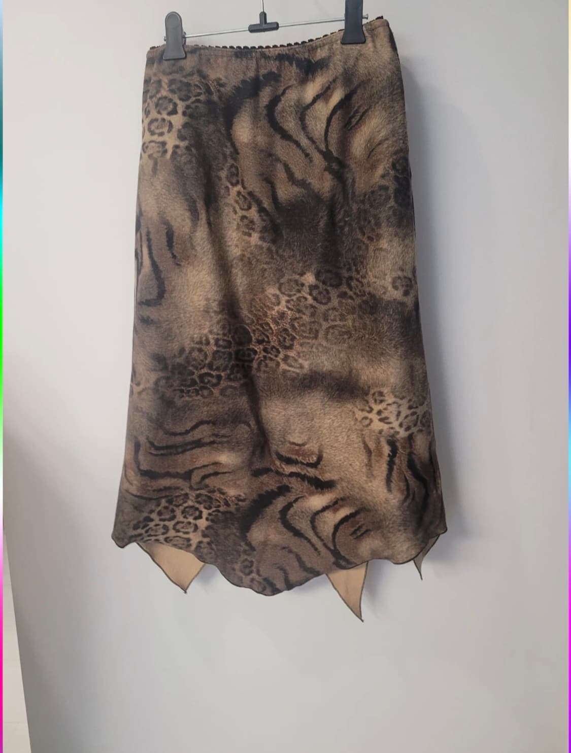 레오파드 언발 롱스커트 상품이미지4