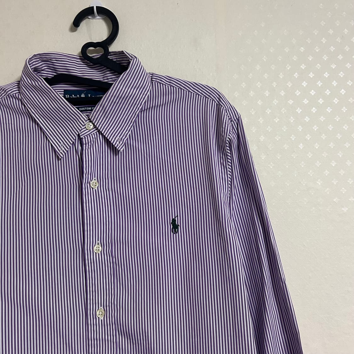 폴로 랄프로렌 스트라이프 셔츠 퍼플 보라 L 상품이미지5