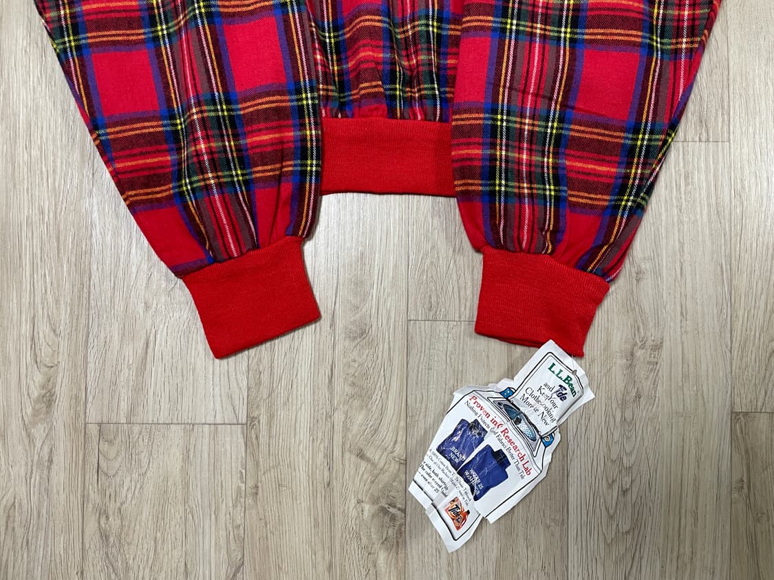 100) 80s 엘엘빈 플란넬 모크넥 맨투맨(데드스탁)RRL&LVC&폴로 상품이미지6