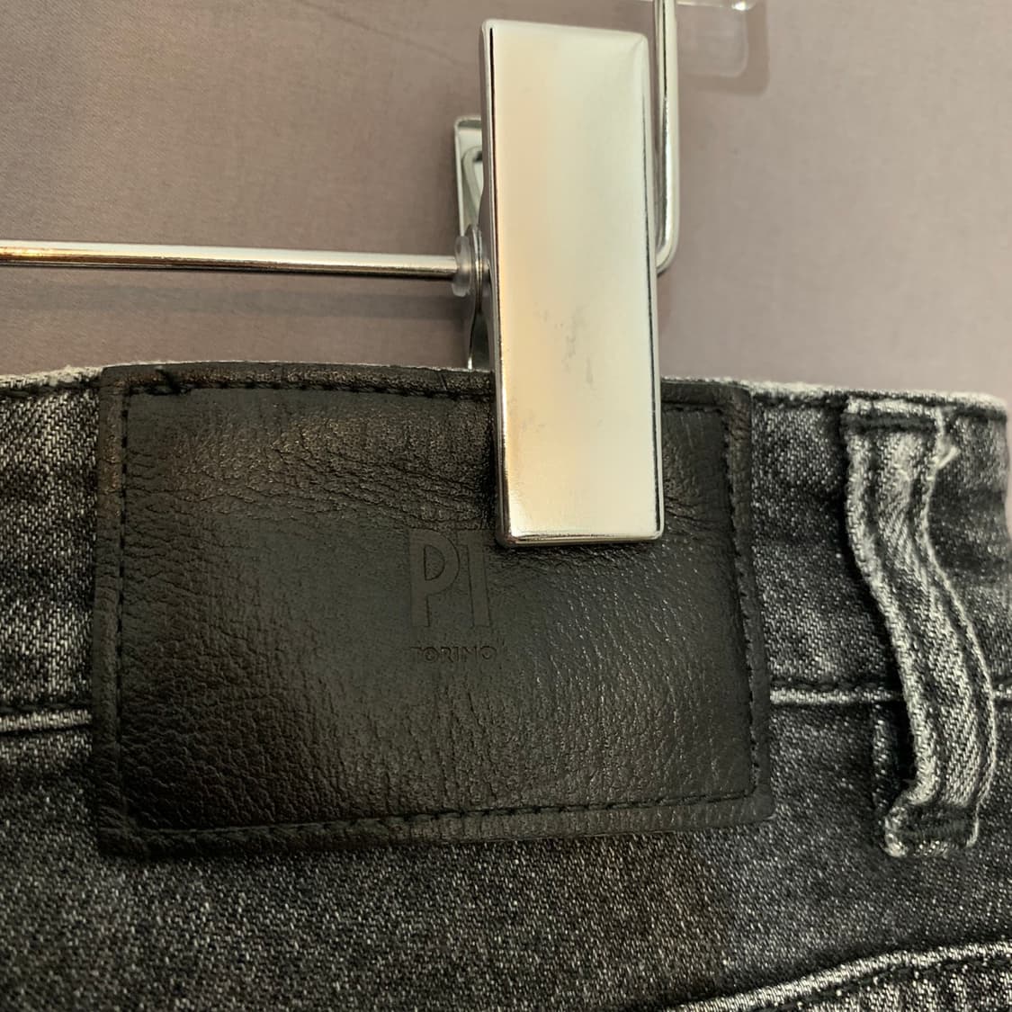 30인치 PT토리노 레게 롤업 워싱 스판 흑청 데님 청바지 상품이미지3