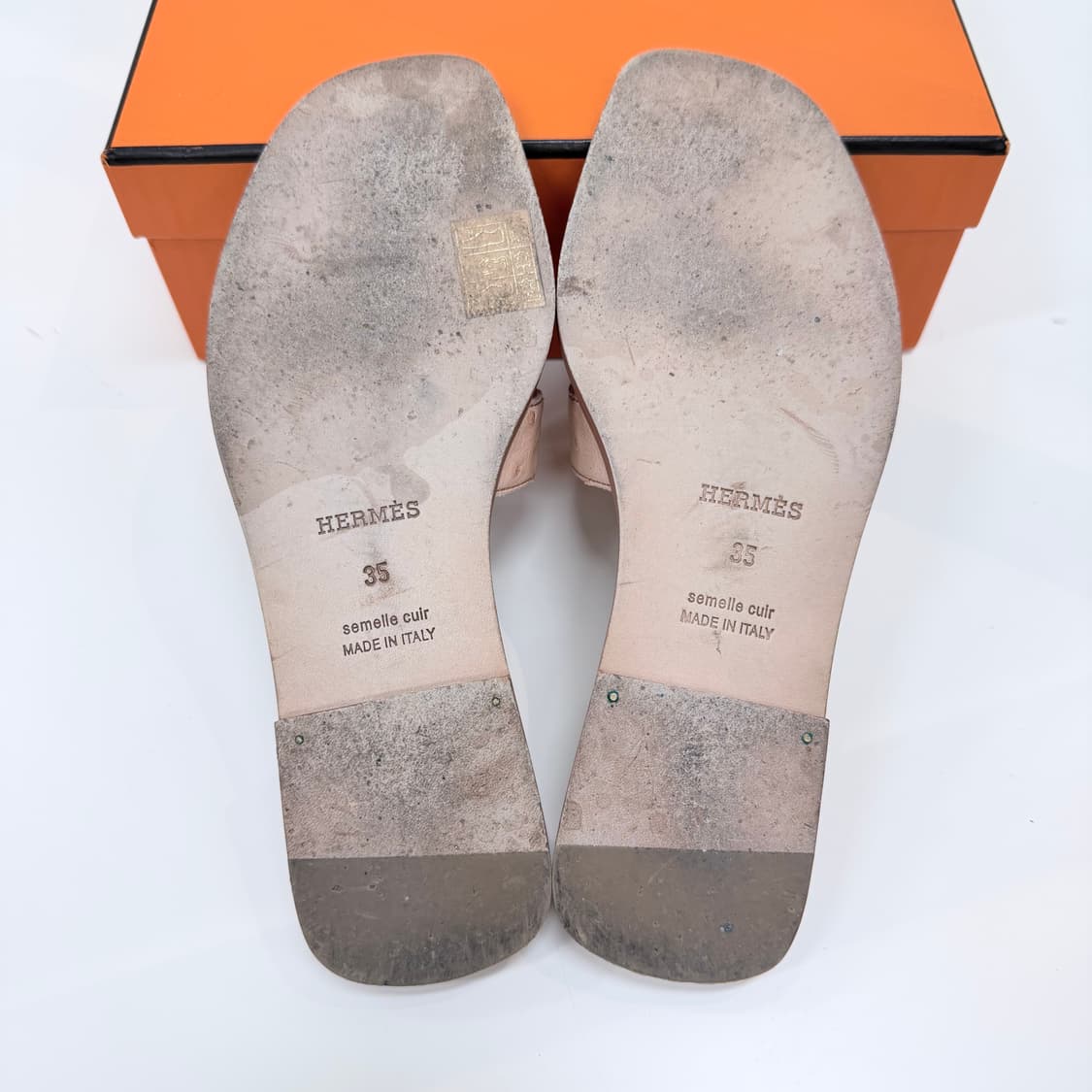[S급/220] 에르메스 오란 오스트리치 여성 샌들 슬리퍼 로즈핑크 상품이미지8