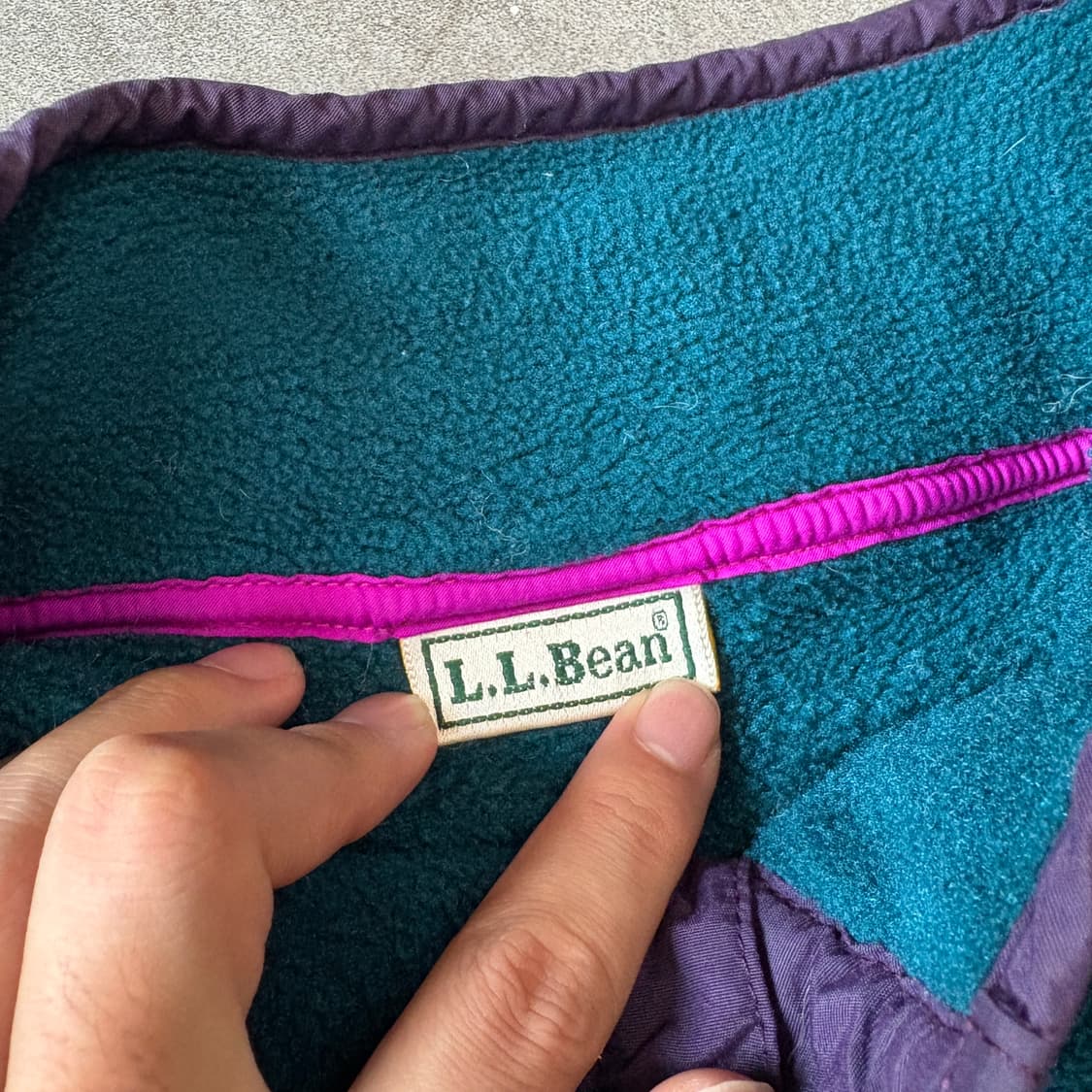 90s L.L.bean 90년대 생산 엘엘빈 그린 플리스 신칠라  상품이미지4