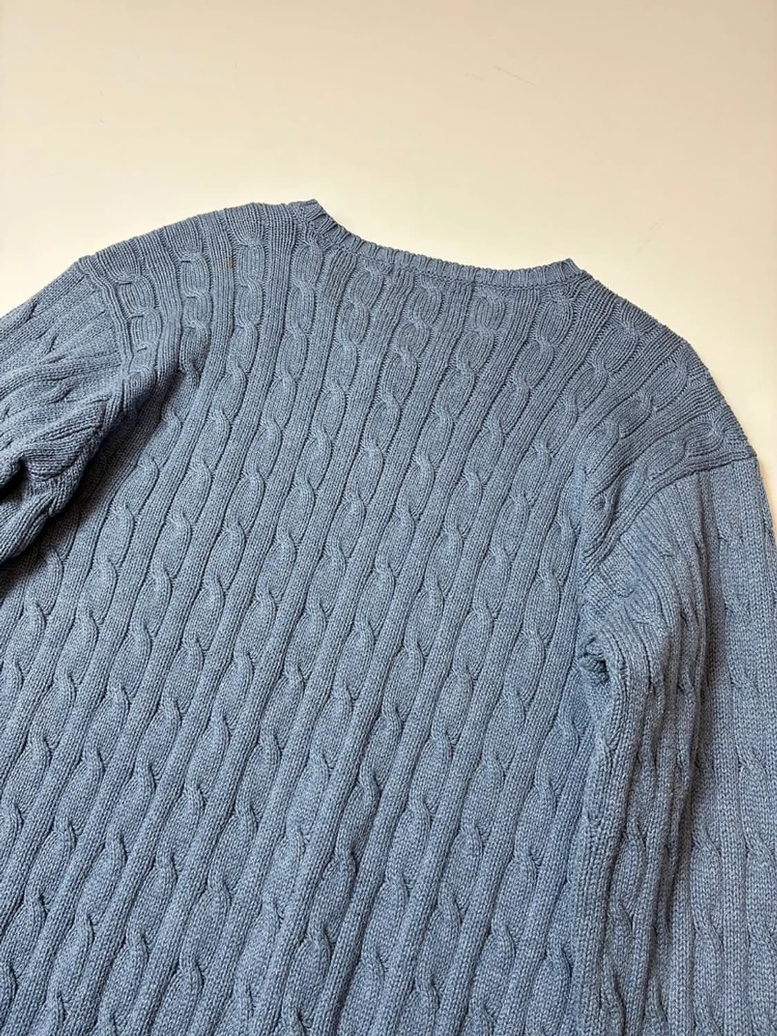 폴로 랄프로렌 90's 코튼 브이넥 꽈배기 니트 PN8631 상품이미지5