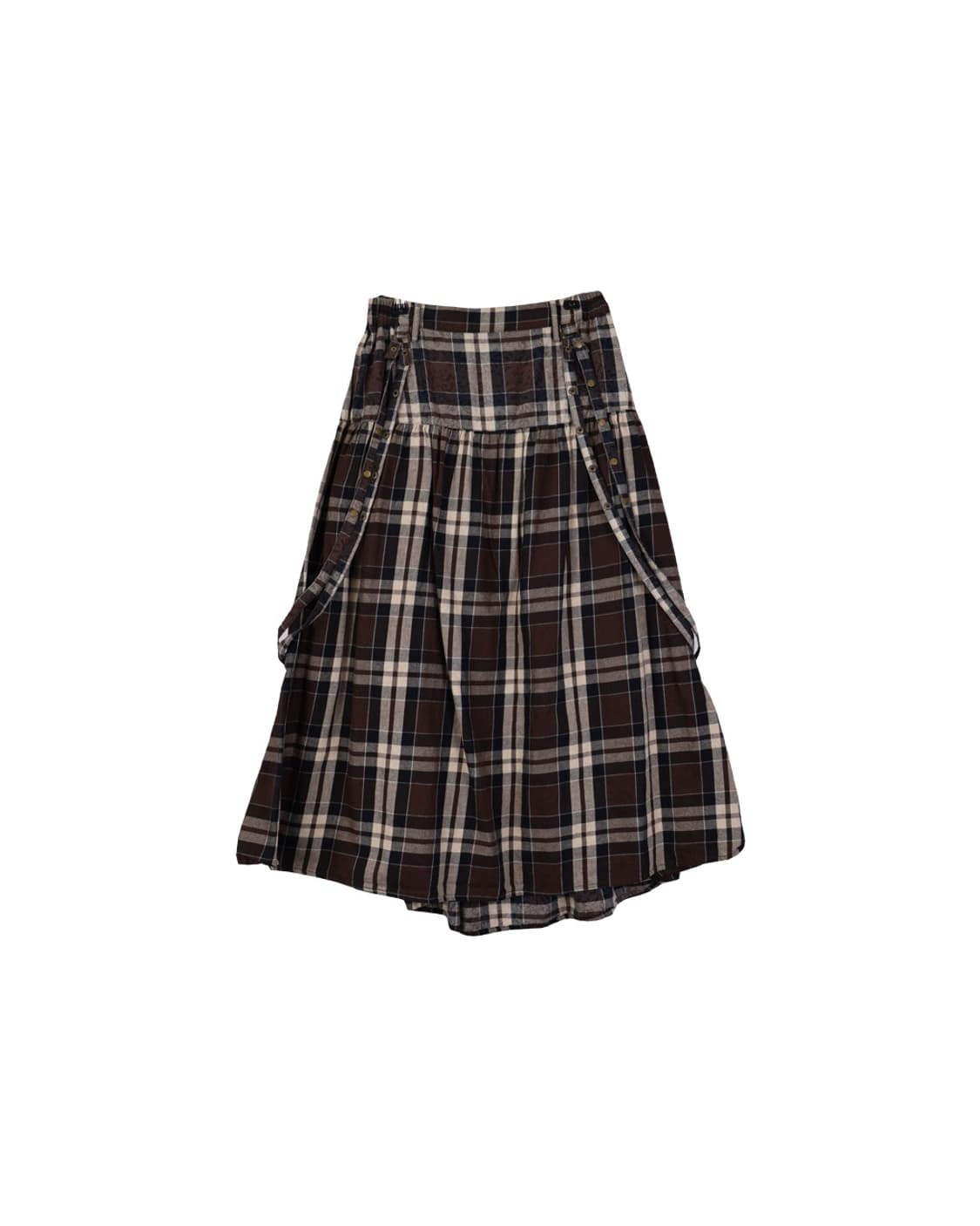Jpn Brown Checked Long Skirts 상품이미지5