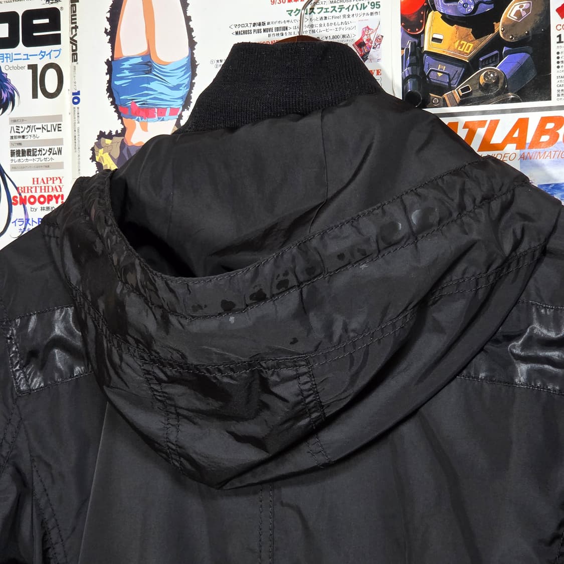 에스크 Y2K 하이넥 블랙 후드 바람막이 자켓 상품이미지6