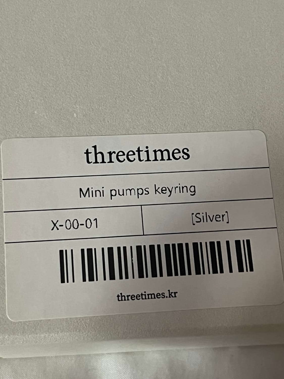 쓰리타임즈 mini pumps keyring 상품이미지4