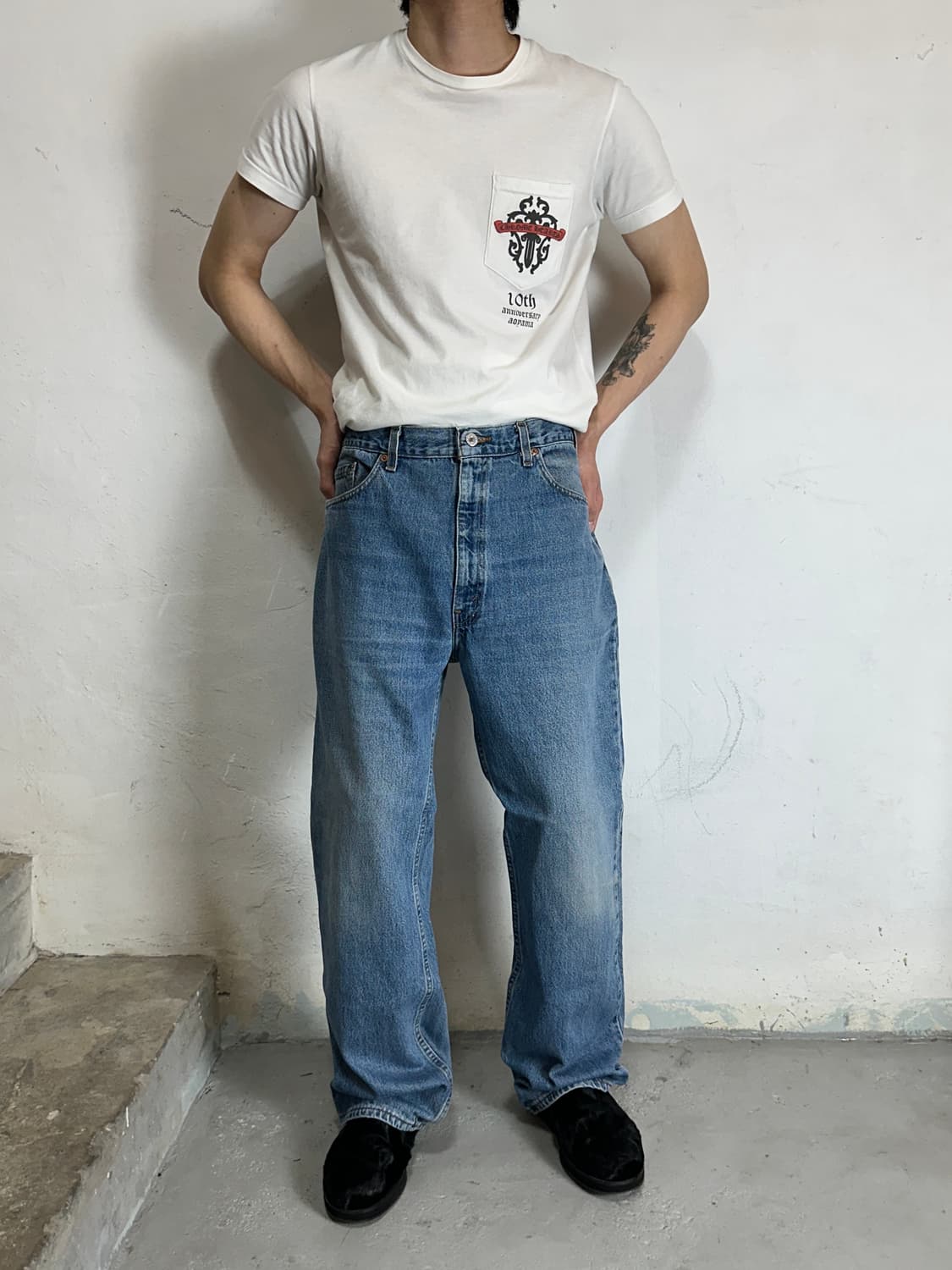 90's USA Made 빈티지 리바이스 517 오렌지탭 부츠컷 플레어진 상품이미지2