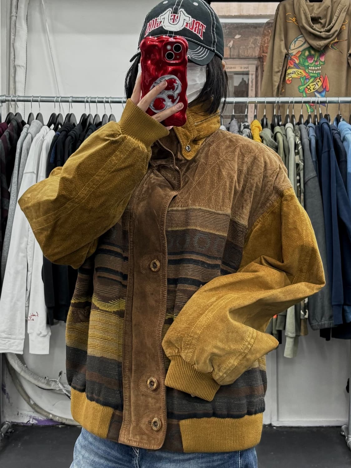 Vittorio Forti 스웨이드 니트 집업 자켓 상품이미지4