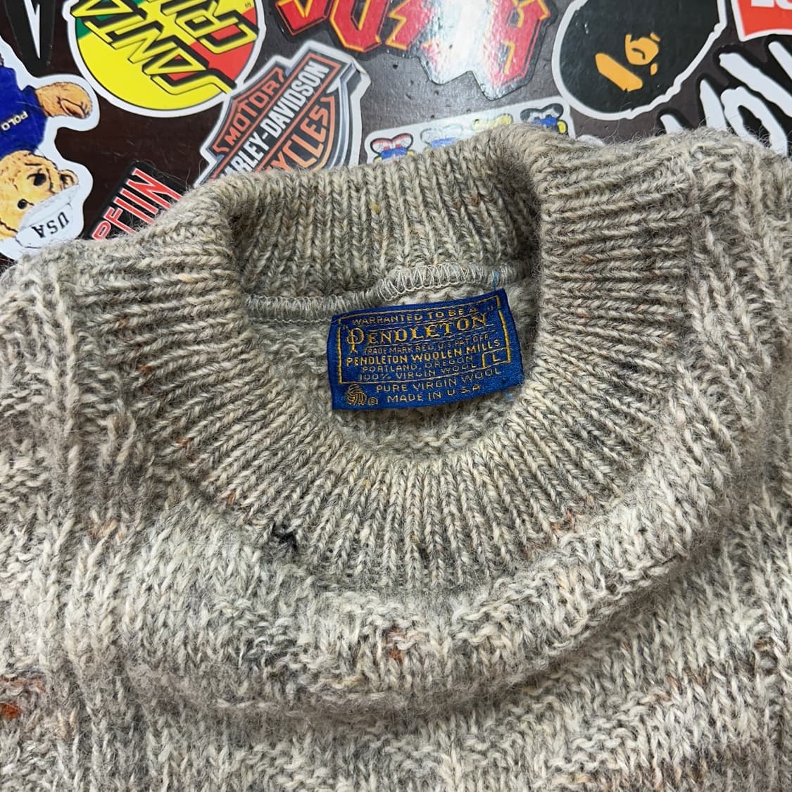7~80s USA 펜들턴 버진 울 니트 스웨터 L 상품이미지6