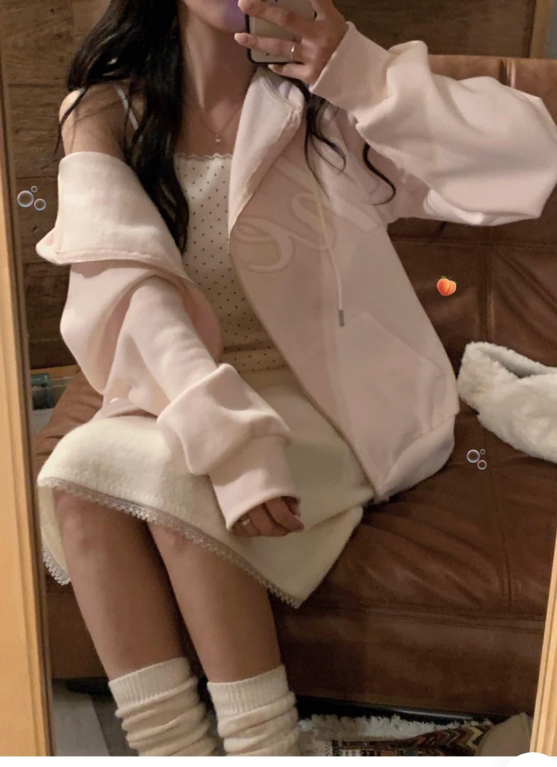 유리에 투유 후드집업 멜로우핑크 상품이미지1