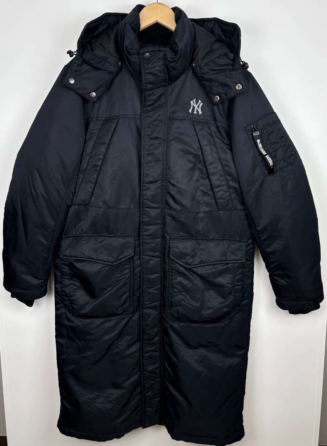 MLB 뉴욕 양키스 덕다운 후드 롱패딩 상품이미지1