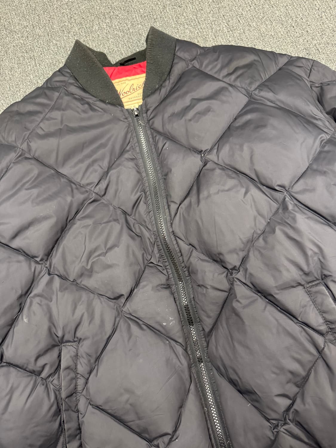 S)울리치 빈티지 다이아 패턴 퀄팅 패딩(지퍼X) 상품이미지4