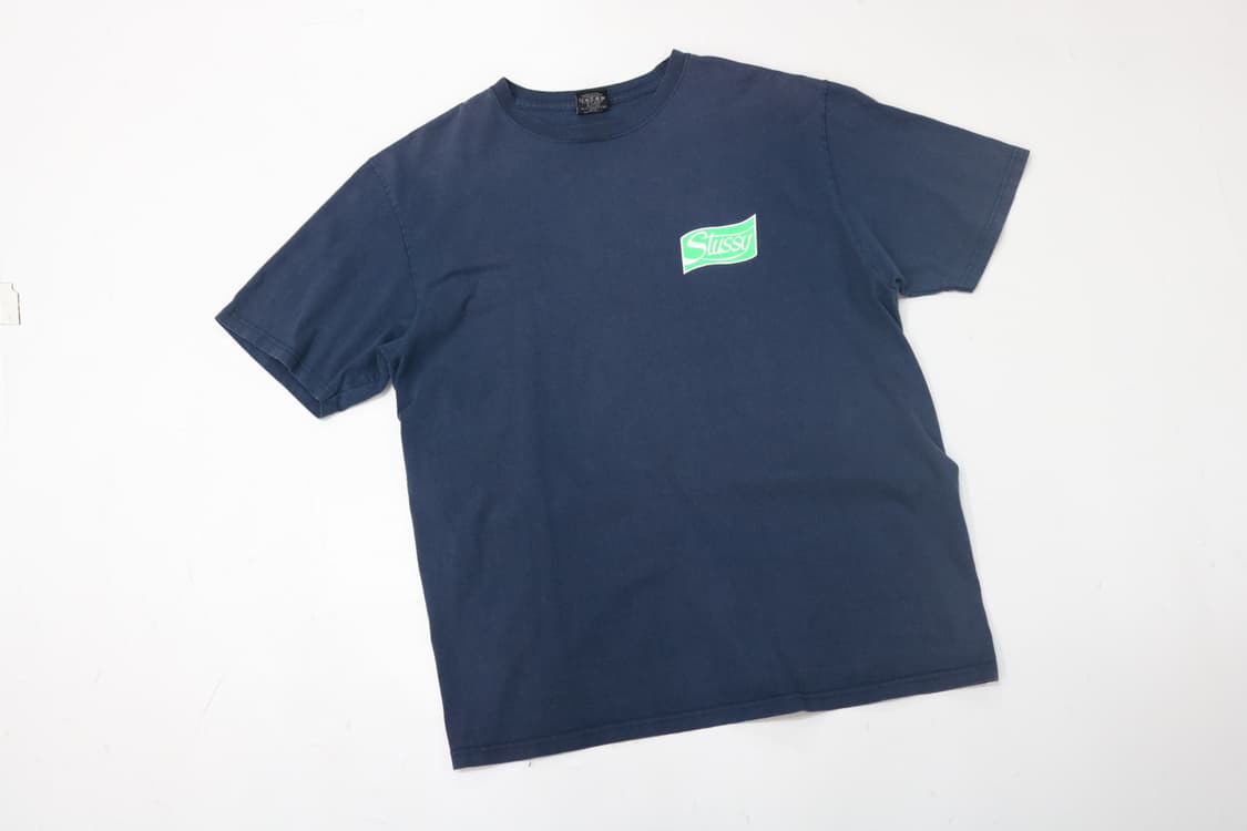 Stussy 스투시 캔 크러쉬 로고 네이비 반팔 티셔츠 (L) 상품이미지5