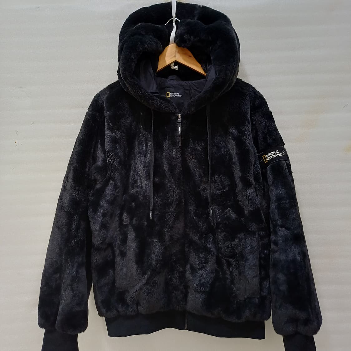 내셔널지오그래픽 페이크퍼 후드 풀집업 자켓 여성 L 거의새것 사랑봉봉 상품이미지1