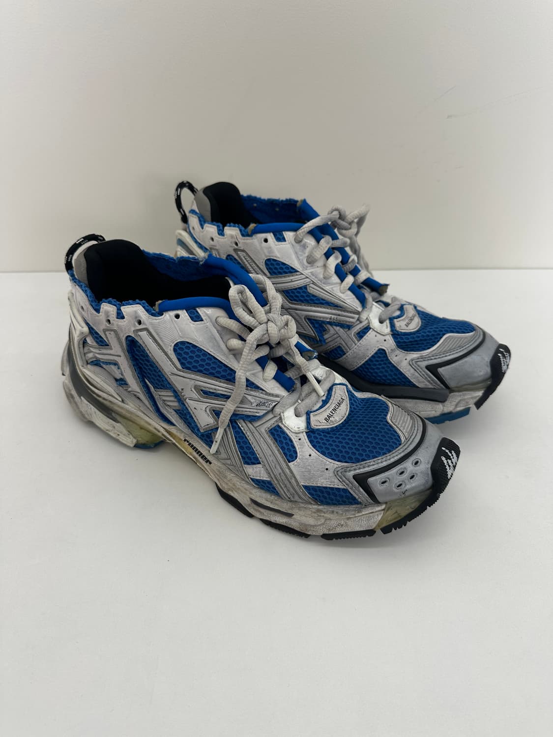 발렌시아가 러너 스니커즈 흰/파 44(290사이즈) 상품이미지1