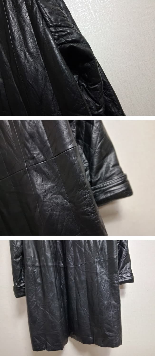 일본빈티지 SHVNING HEART 검정 양가죽코트 퀼팅양가죽코트 프리사 상품이미지9