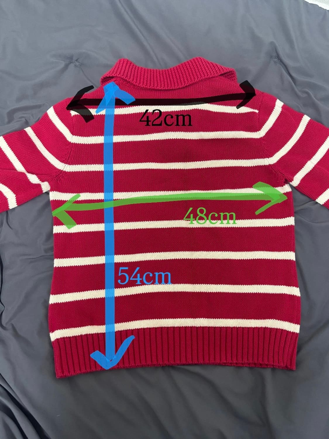 [LAUREN JEANS COMPANY / L] 스트라이프 하프집업 니트 상품이미지5