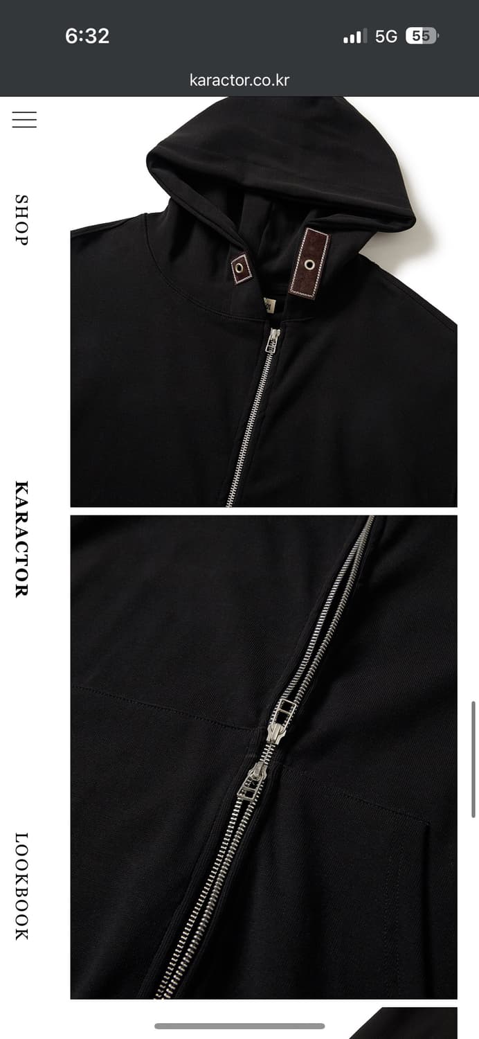 카락터 비대칭 후드집업!! 상품이미지3