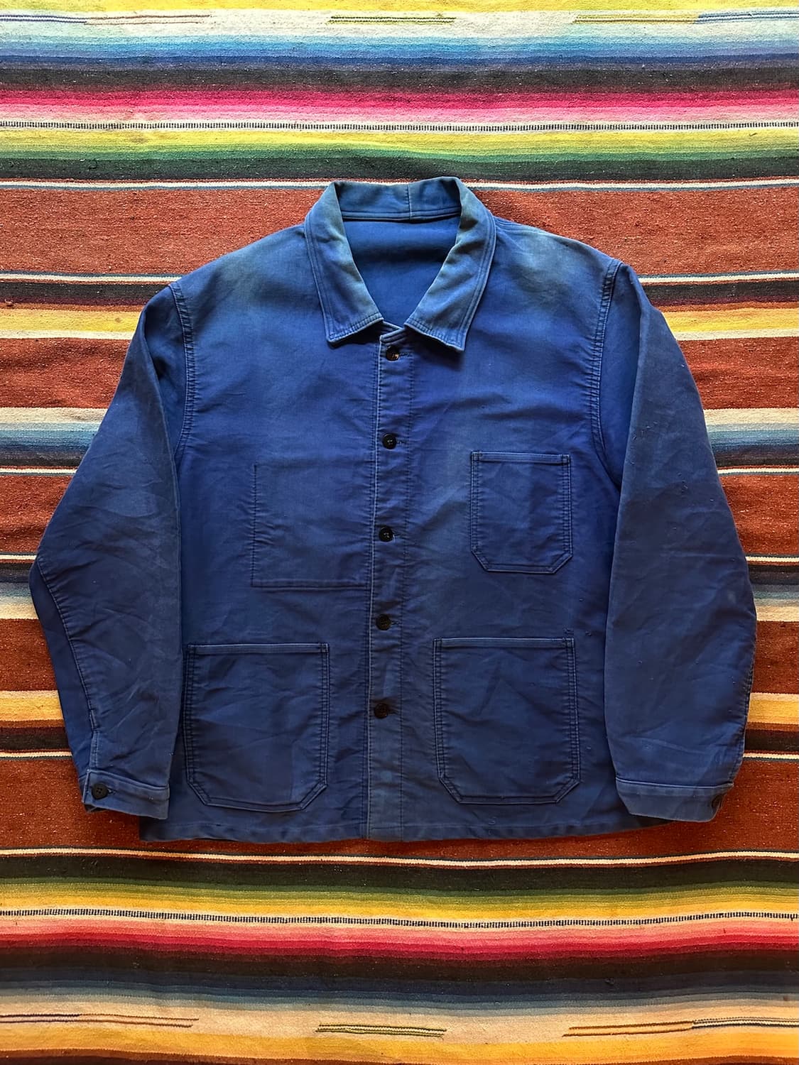 60s 빈티지 프렌치 몰스킨 워크 자켓 상품이미지1