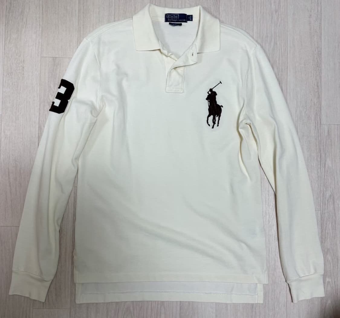 폴로 빅포니 아이보리(브라운자수) 카라티 상품이미지1