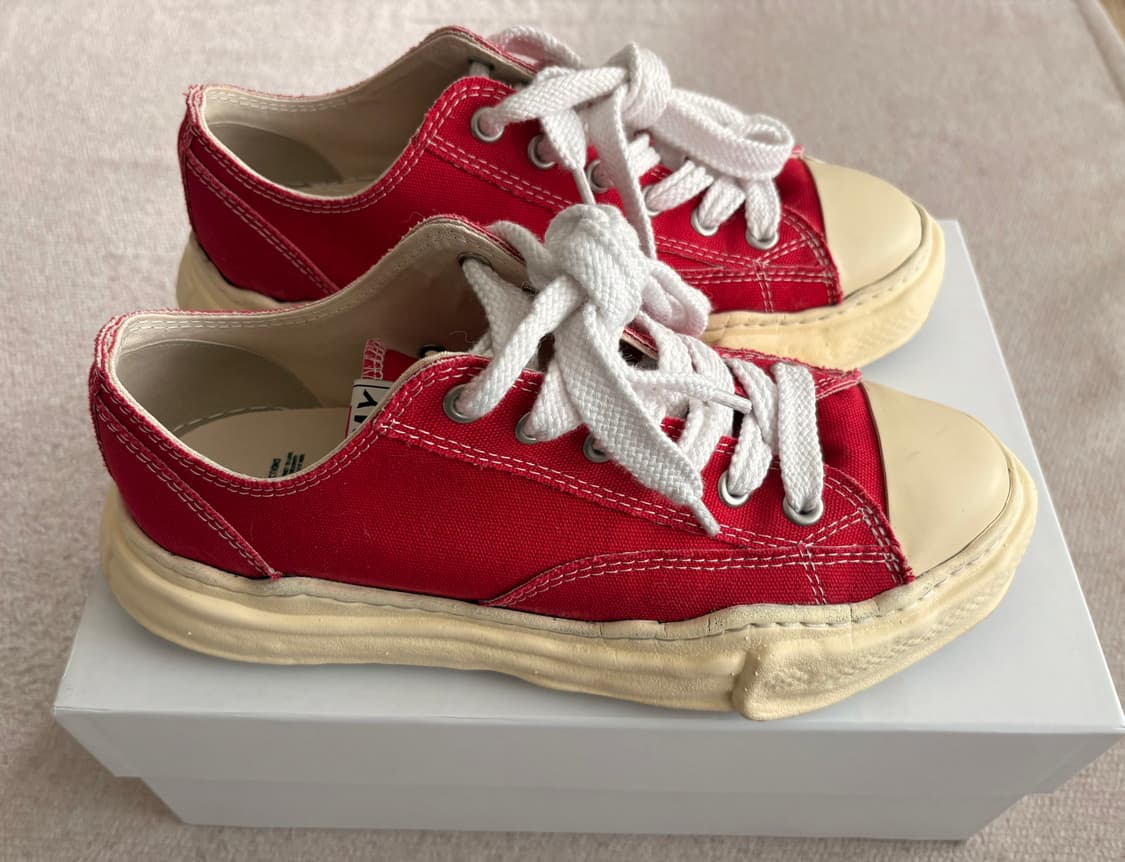 미하라 야스히로 피터슨 캔버스 스니커즈 레드 / 43 상품이미지6