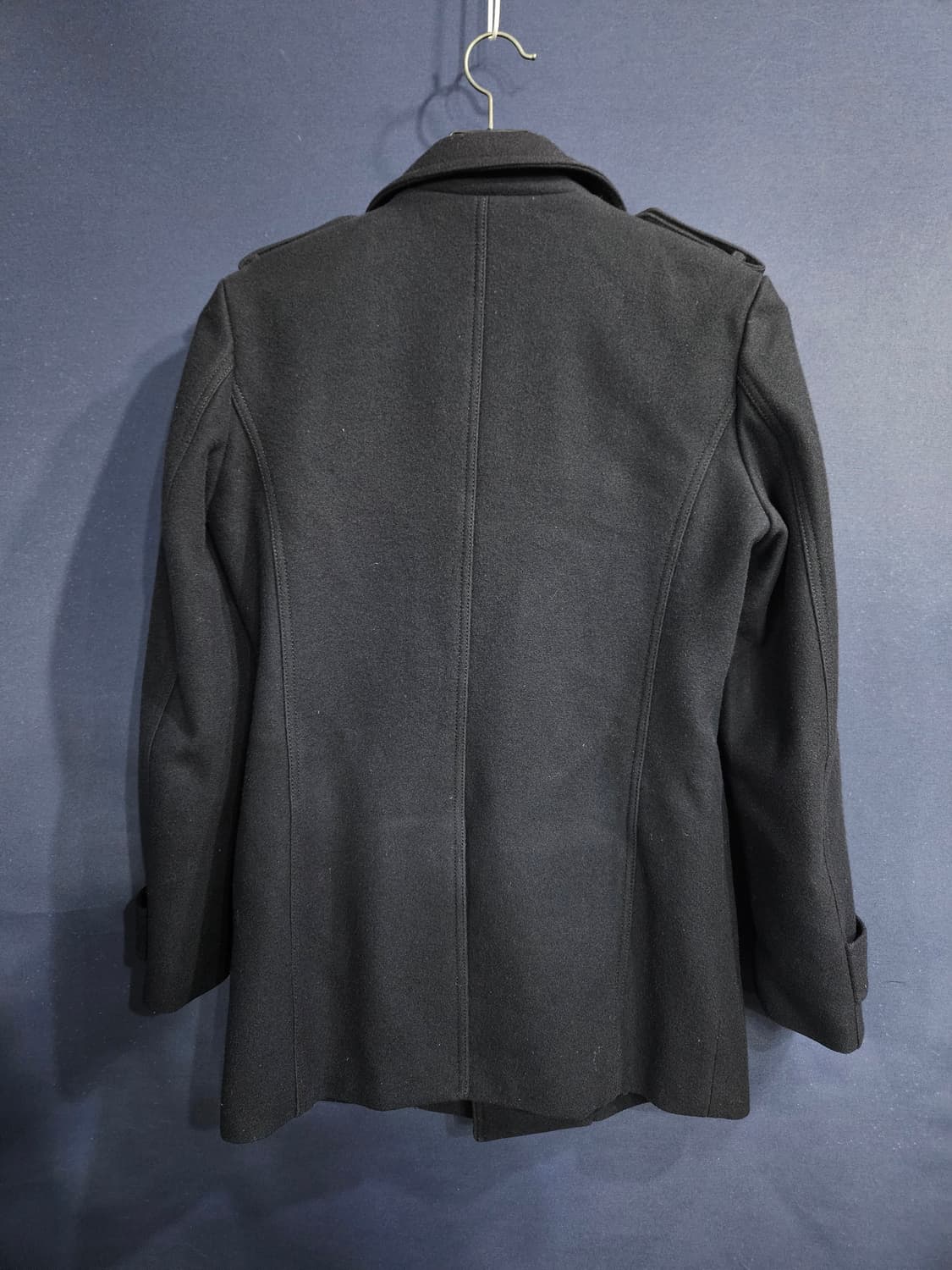 솔리드옴므 우영미 네이비컬러 남성 슬림핏 95 더블 반코트  상품이미지2