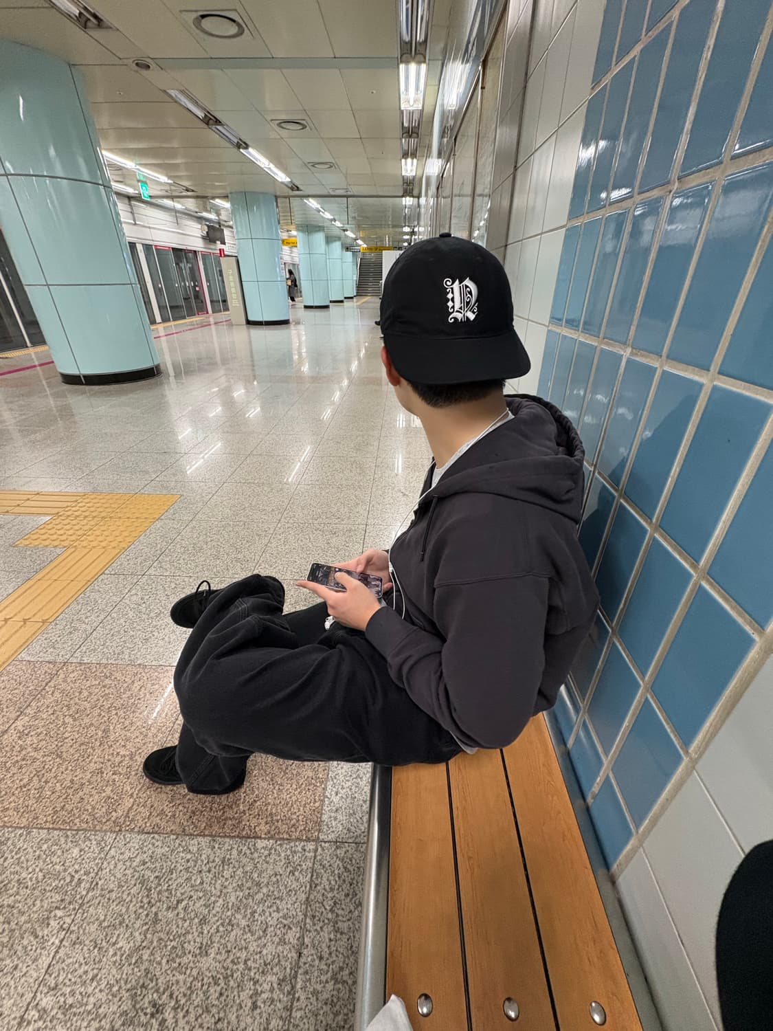 Washed Fortuna N-Logo Cap Black 상품이미지1
