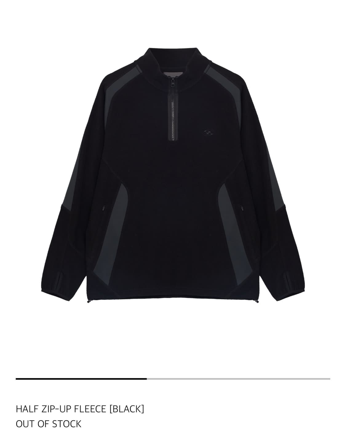 산산기어 하프 집업 후리스[블랙] 상품이미지1