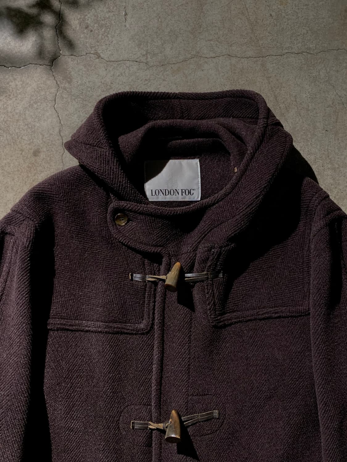 90s 런던 포그 컷파일 울 더플코트 브라운 상품이미지1