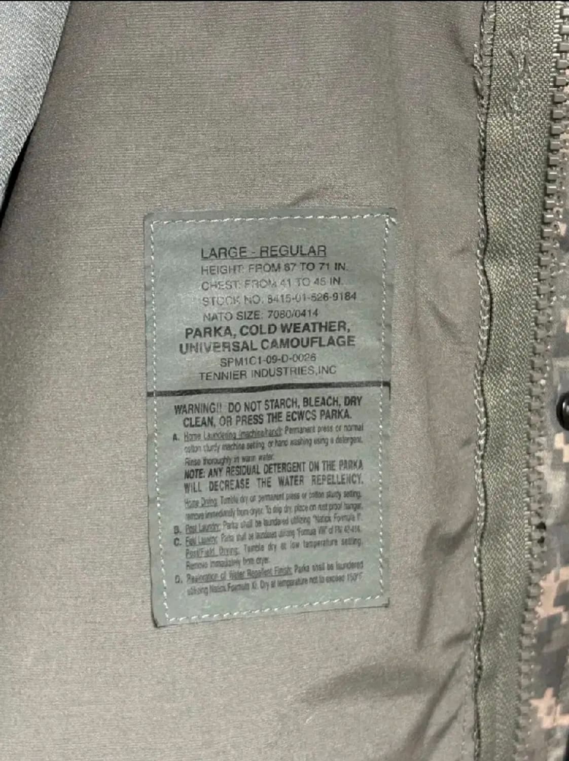 미군 acu 고어텍스 자켓 상품이미지7