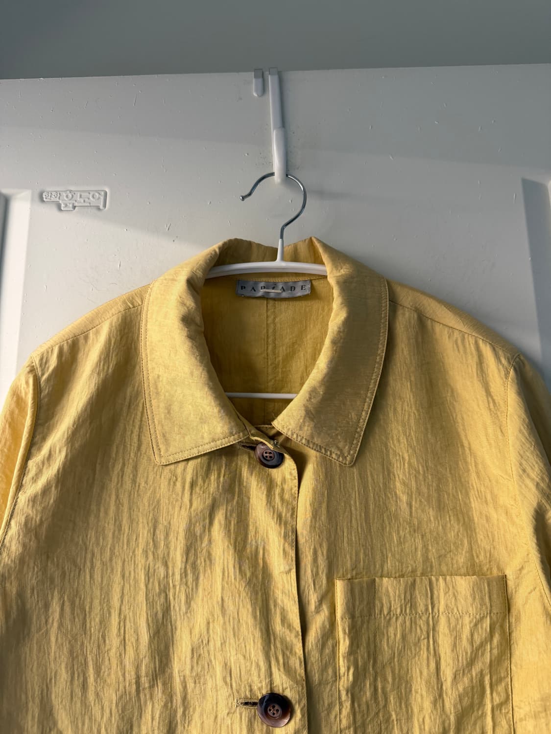 일본빈티지 엘로우 나일론 자켓 코트 상품이미지4