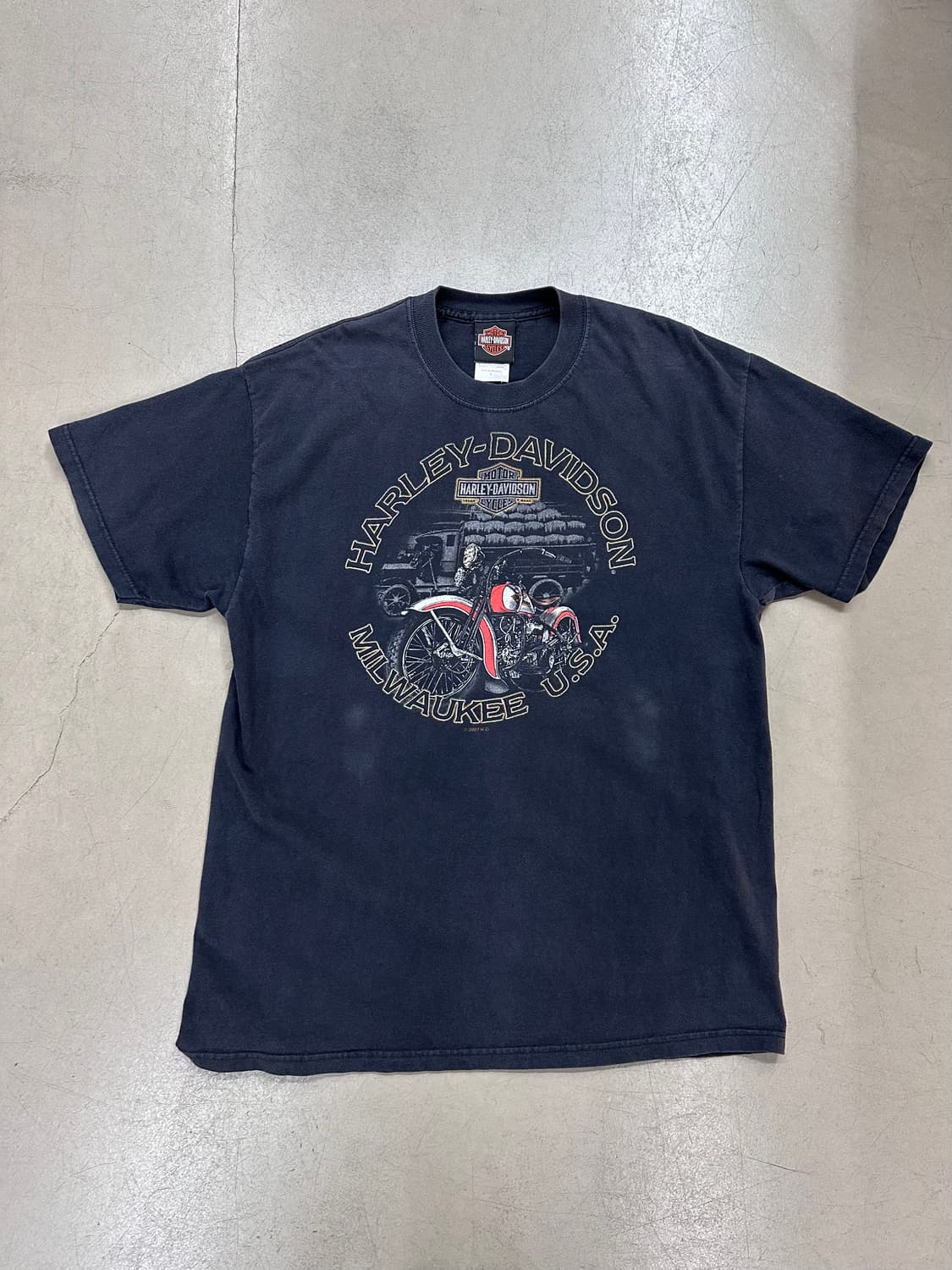 Harley-Davidson Milwaukee USA 프린팅 반팔 티셔츠 상품이미지3